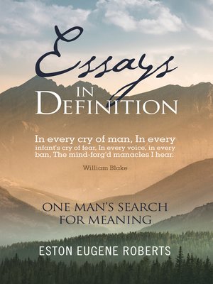 cover image of Essays in Definition